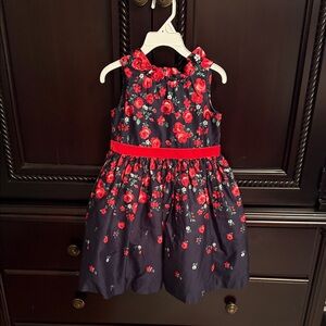 Janie and Jack Navy and Red Floral Dress